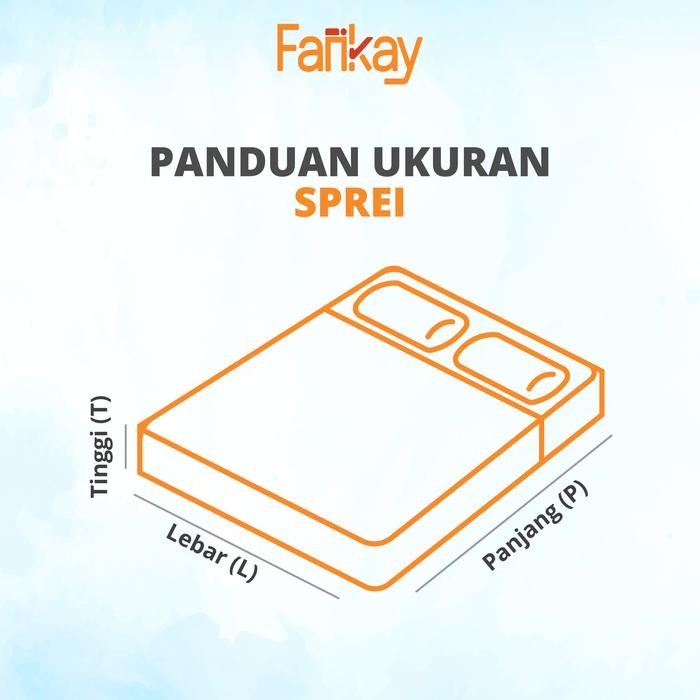 Bed Cover Set Sprei Monique - Ukuran Lengkap - Ukuran Lengkap - Fankay Bedcover Sprei Sarung Bantal