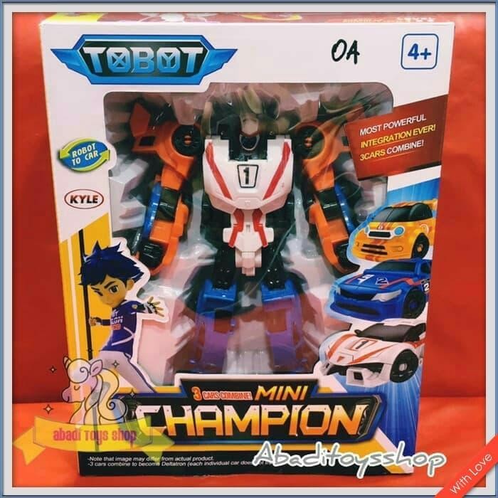 Mainan Tobot mini champion 3 cars combine