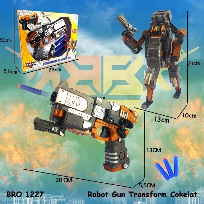 Mainan Pistol Robot Robotan Pistolan Peluru Mainan Anak Pistol Peluru