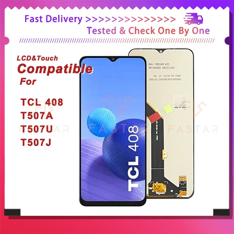 TCL 408 6.6"Tested For TCL 408 LCD T507A T507U T507J LCD Display Touch Digitizer Assembly Replacemen