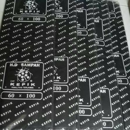 New Kantong plastik sampah hitam/hd hitam merk kepik UK 60x100