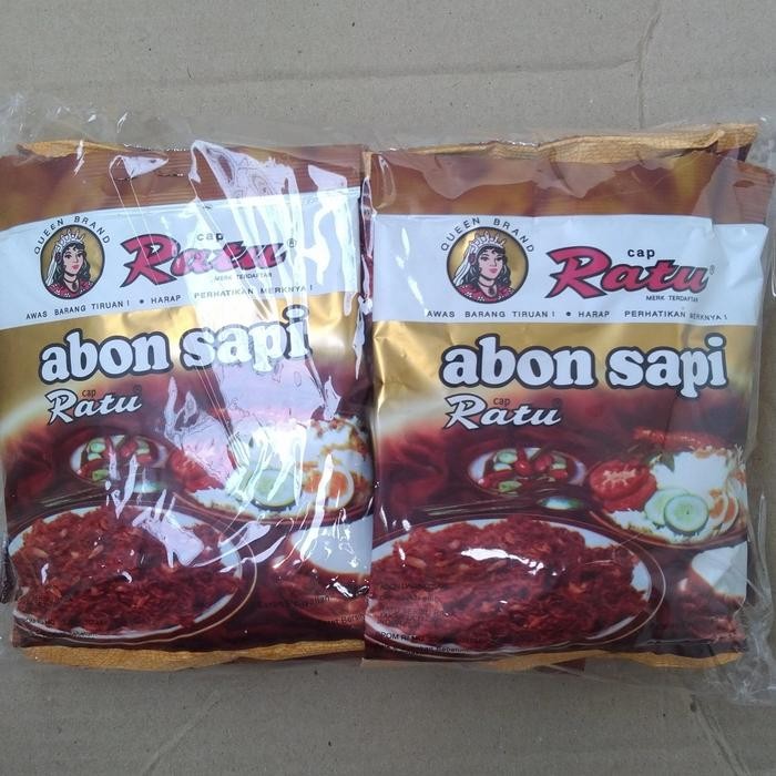 

New Abon Sapi Cap Ratu 10 pc @90 Gr (harga termasuk packing aman)