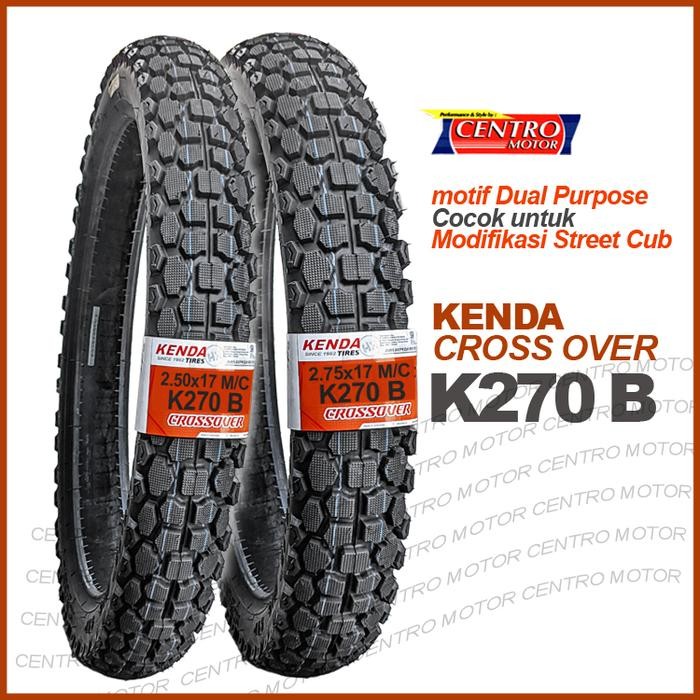 KENDA K270B Ban Se Trial ring 17 Tube Type.Cocok motor bebek Off Road Ringan