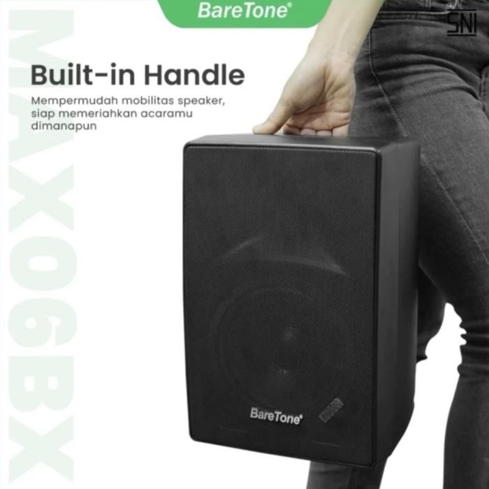 Speaker Portable Baretone 6In Max06Bx New Bluetooth Usb Garansi 1 Tahun Coil Wireless