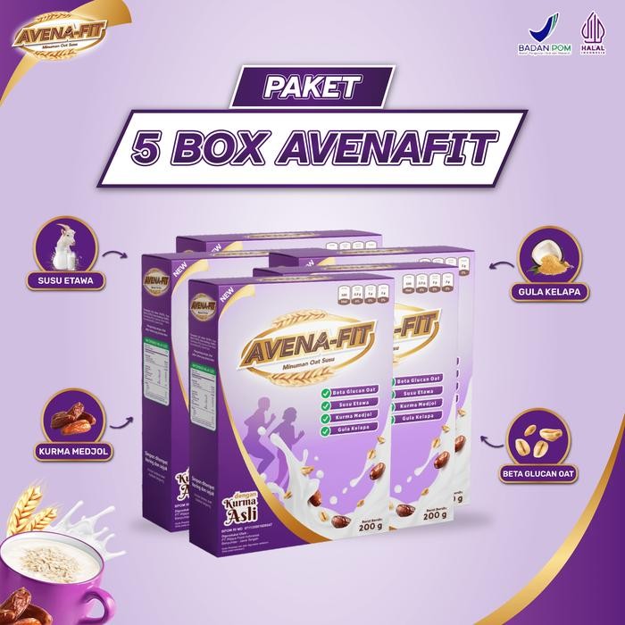 

5 Box Avenafit - Sereal Oat Rasa Kurma Bantu Mengontrol Kadar K0L3S Dalam Tubuh [ Sudah Dan Halal
