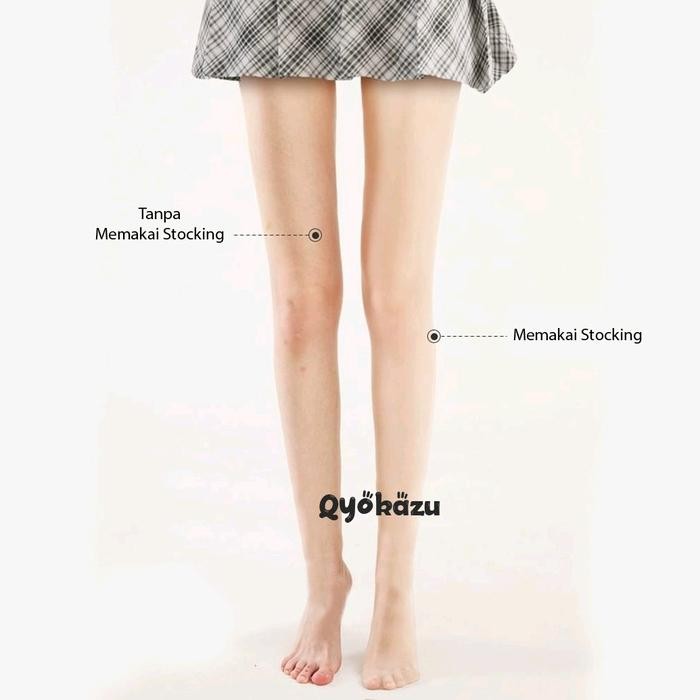 Qyokazu Stocking Pantyhose Uv Semi Mijing Kulit Jepang Terlihat Seperti Kulit Kaki Asli