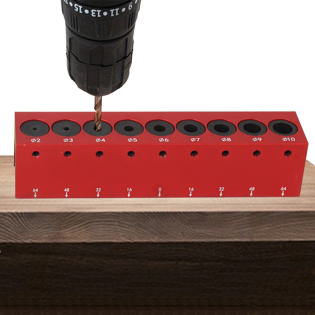 DOSD 2mm-10mm Woodworking Pocket Hole Jig Doweling Jig Kit Self-centering Vertical Drilling Guide Pu