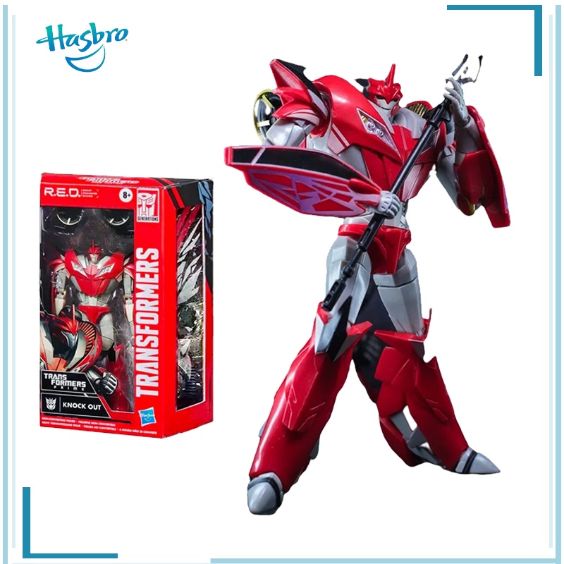NWK TAKARA TOMY Transformers RED Super Movable 6 Inches Prime Knock Out Children's Robot  Action Fig