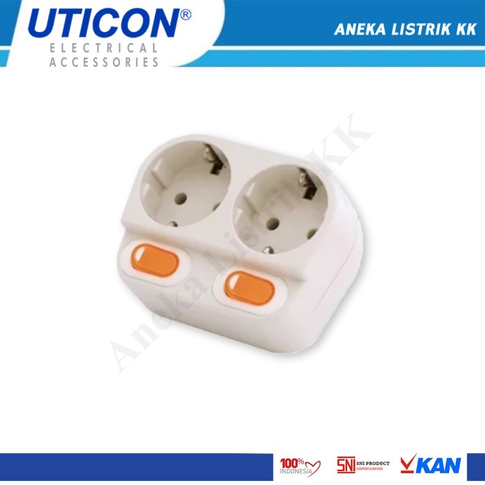 BEST UTICON STOPKONTAK S128SW S 128 SW STEKER PLUS SAKLAR 2LB 2LUBANG
