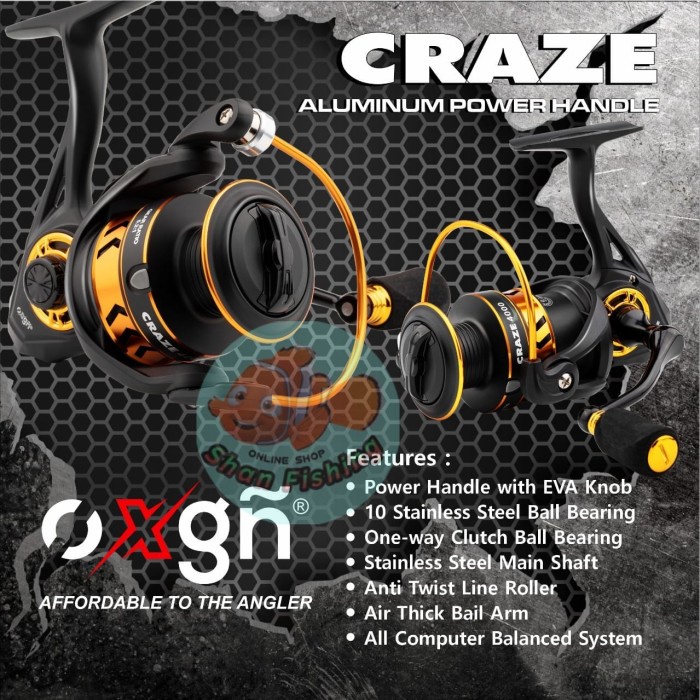 REEL SPINNING OXGN CRAZE (POWER HANDEL) KODE 1104