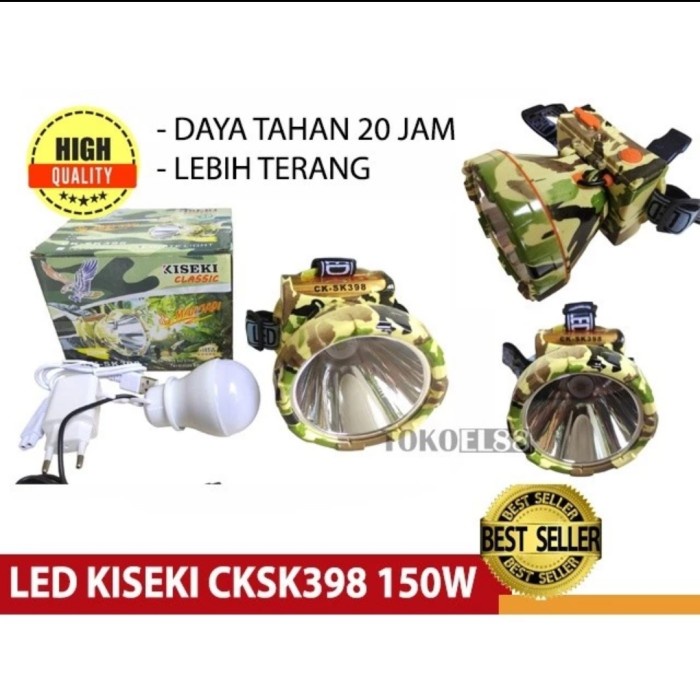 Senter Kepala LED Loreng 150w Kiseki CK SK 398