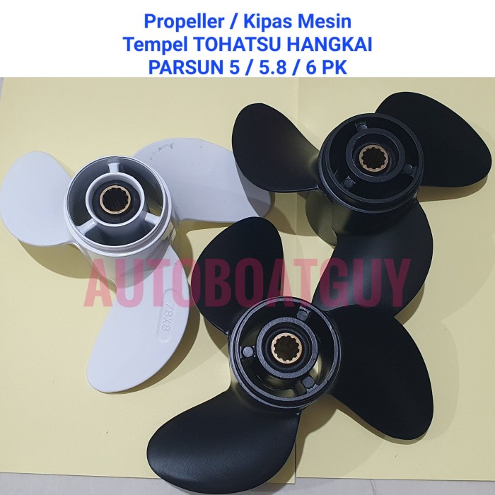 Propeller / Kipas Mesin Tempel TOHATSU HANGKAI PARSUN 5 / 5.8 / 6 PK