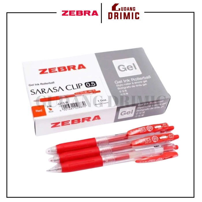 

KUYY PULPEN ZEBRA SARASA CLIP GEL 0.5 / 0.7 / 1.0 MM - 1 LUSIN ISI 12 PCS COD