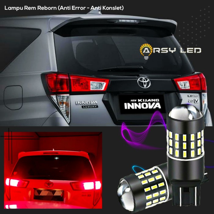 Lampu Rem Led Innova Reborn Freed T20 54 Mata Nyala Normal Superbright