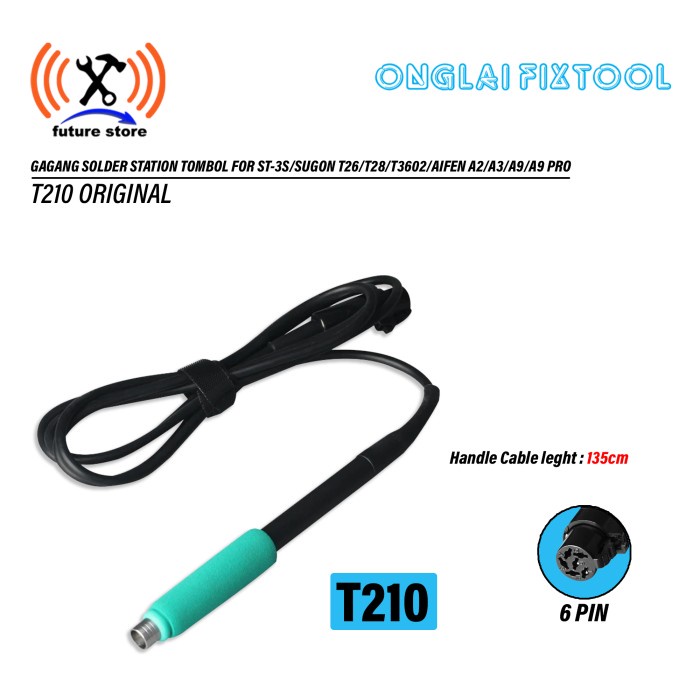 Onglai fixtool gagang solder solder handle T210 tombol Orinal