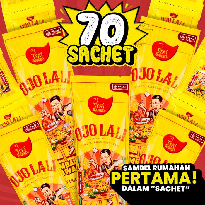 

terbaru !!! eatsambel - sambel bawang ojolali [70 sachet] paket hemat ready