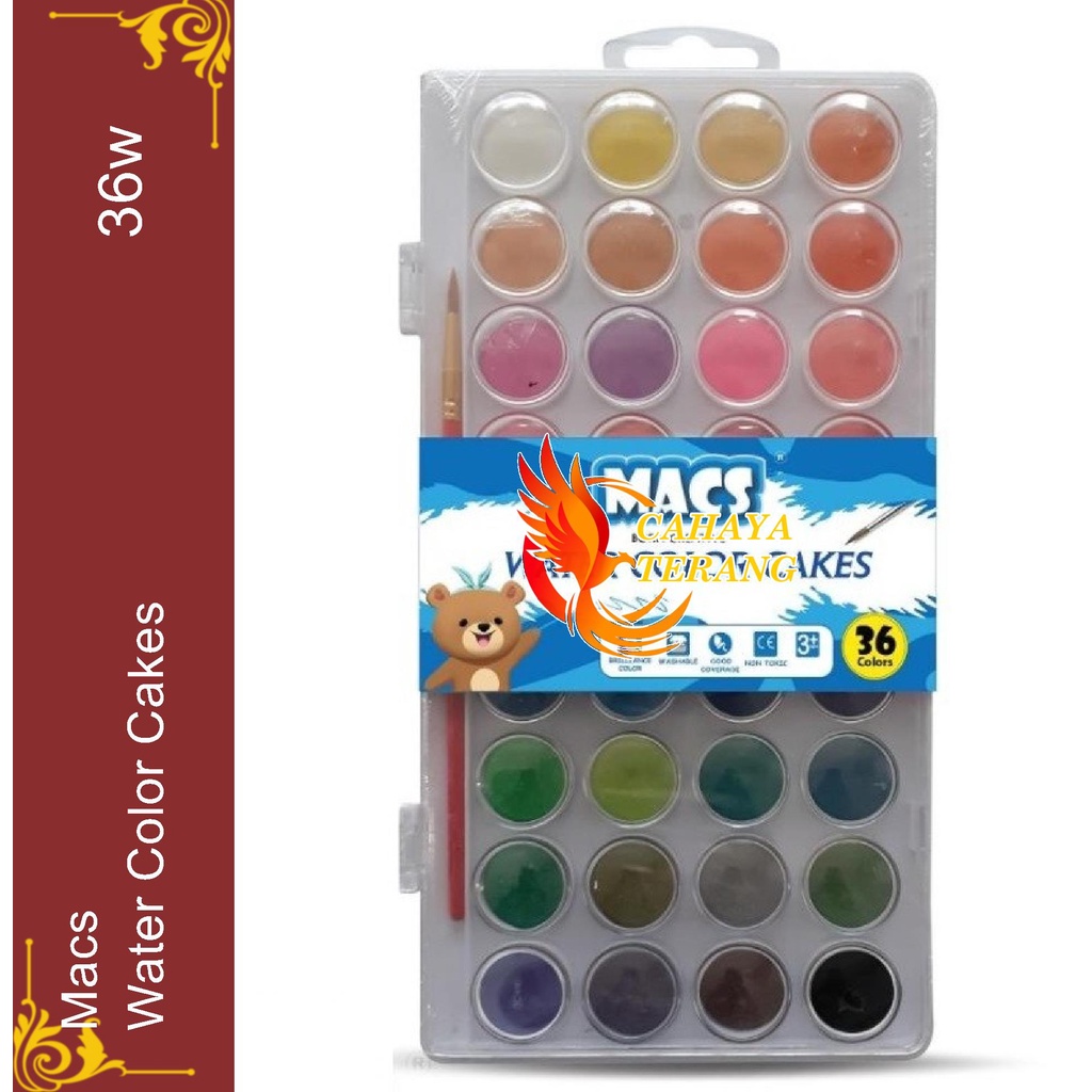 

MACS Cat Air Water Color Cakes 36 Warna Cat Air Warna Macs Water Color Cakes 36 Colors Promo