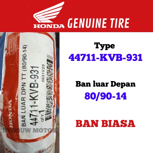 Ban Luar Federal Ahm Honda Ukuran 80/90-14 Tube Type
