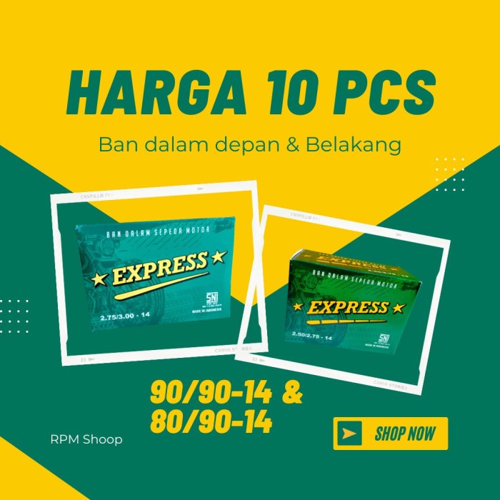 10 Pcs Ban Dalam Motor Express Japatube Promo Grosir