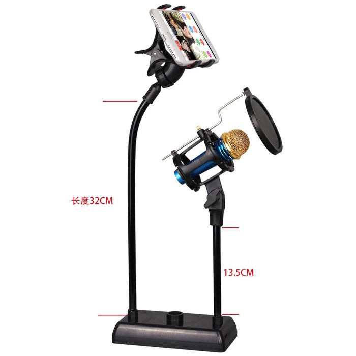 HOLDER 2 IN 1 MULTIFUNGSI / Vlogger Set - ORIGINAL 