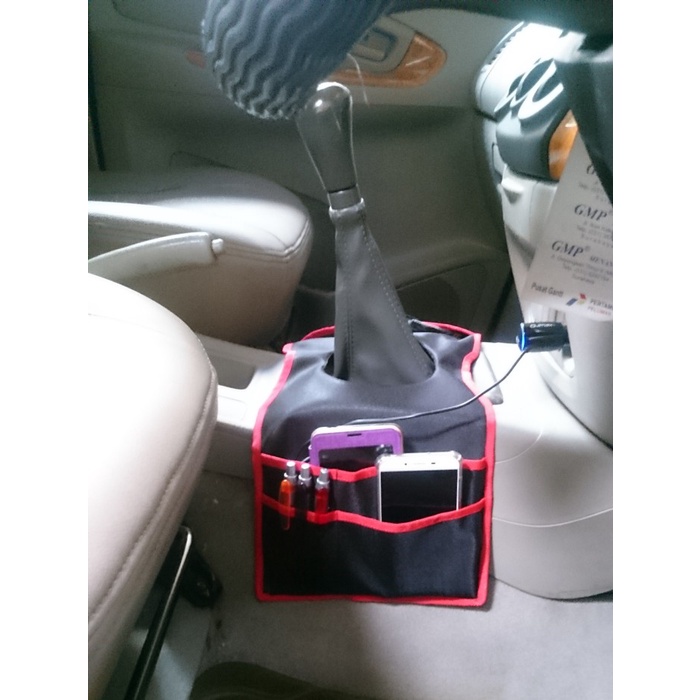 BERGARANSI tas hp aksesoris mobil PocketCar Tas mobil Kantong Tas Tuas Transmisi