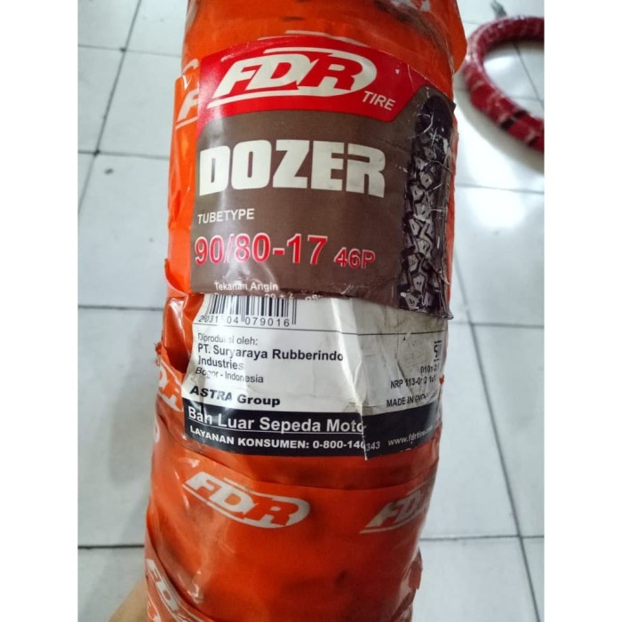 Ban Motor Fdr 90/80-17 Dozer Ring 17 (Non Tubeless) Original