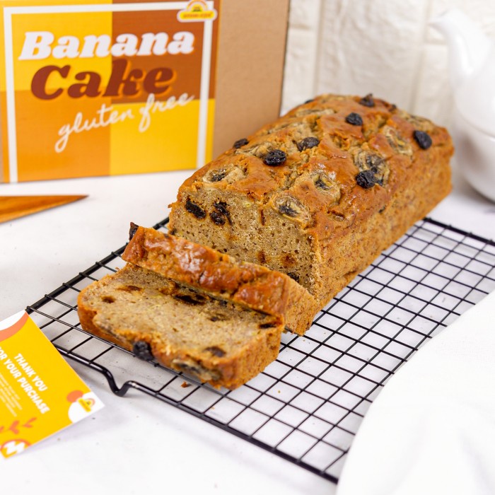 

GLUTEN FREE BANANA WALNUT CAKE (22X10 CM) KODE 811