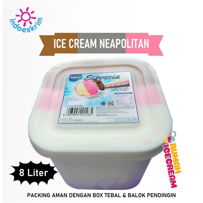 ICE CREAM / ES KRIM 8 LITER INDOESKRIM KODE 1192
