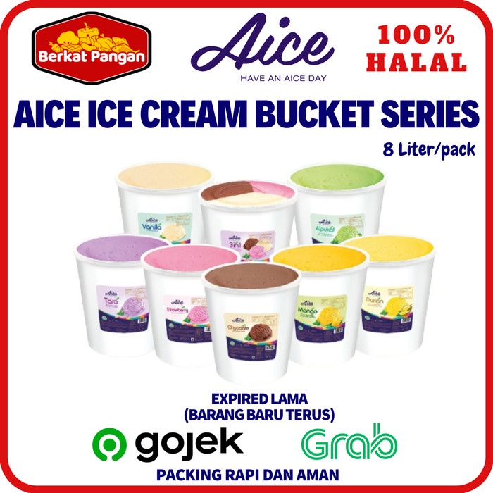 

AICE ICE CREAM BUCKET ES KRIM 8 LITER DENGAN BERMACAM PILIHAN RASA KODE 1131