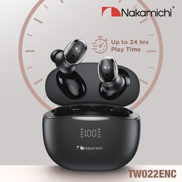 Nakamichi Tw022Enc True Wireless Earbuds Bluetooth Earphone Tws Gaming