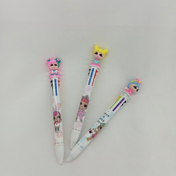

Pena Ballpoint Boneka Jinxi Multi Warna 6 Color Pen 1 PCS
