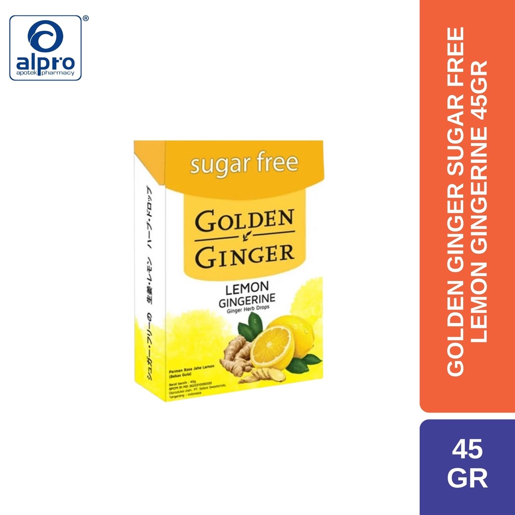 

GOLDEN GINGER SUGAR FREE LEMON GINGERINE 45GR