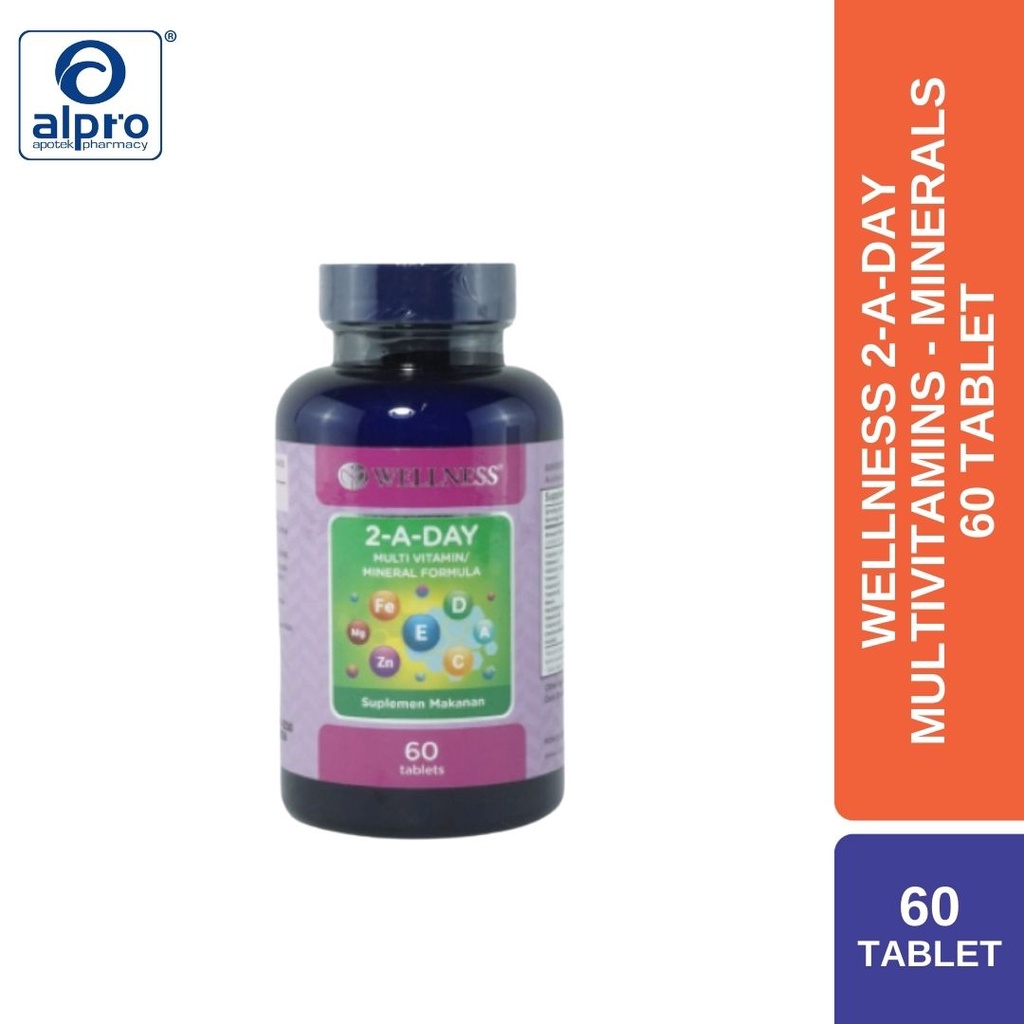 Wellness 2-A-Day Multivitamin Mineral 60S