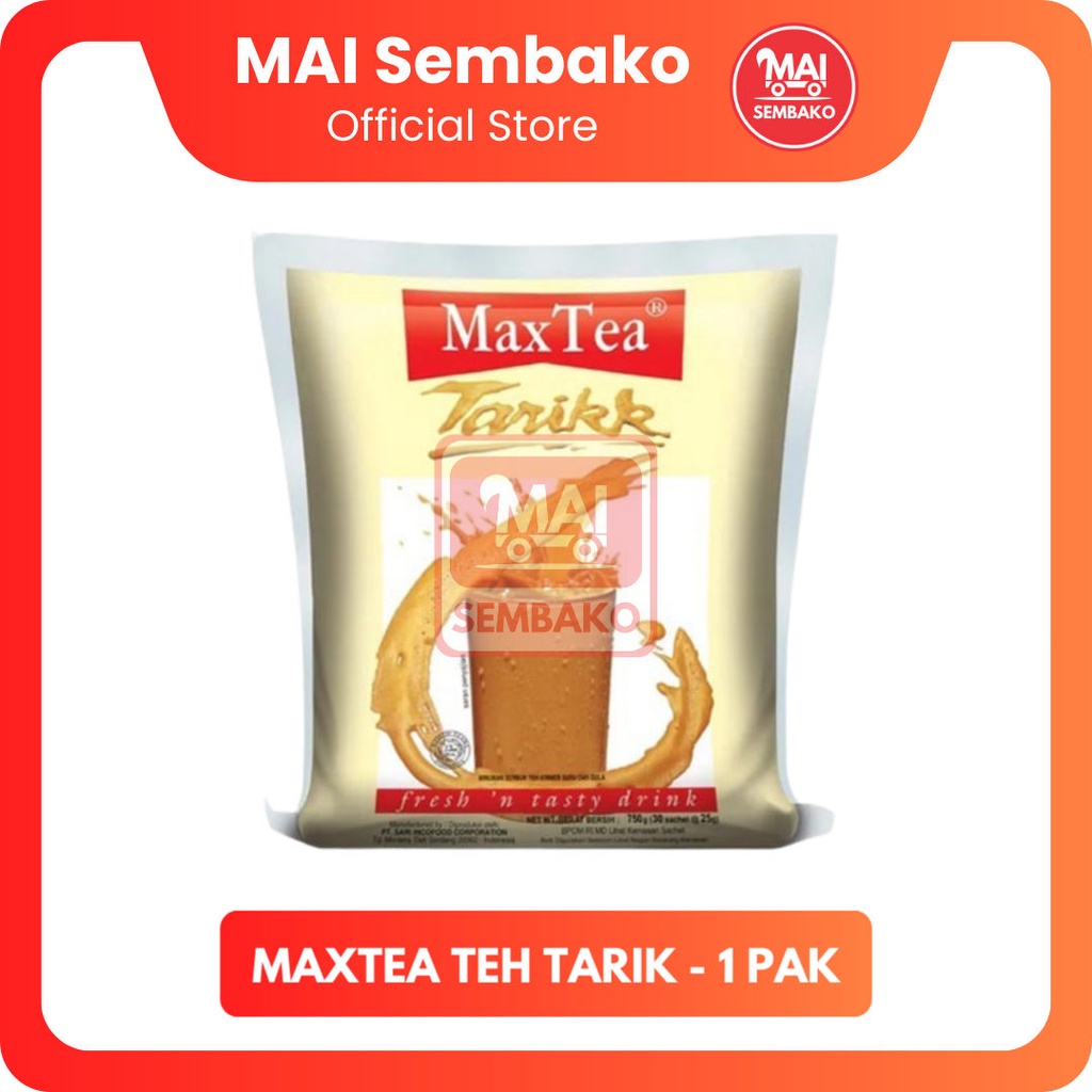 

Maxtea Teh Tarik 1 Pak - Minuman Instan Max Tea Tarikk