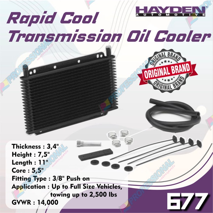 Hayden 677 Rapid Cool Atf Transmisi Cooler Pajero Fortuner Innova
