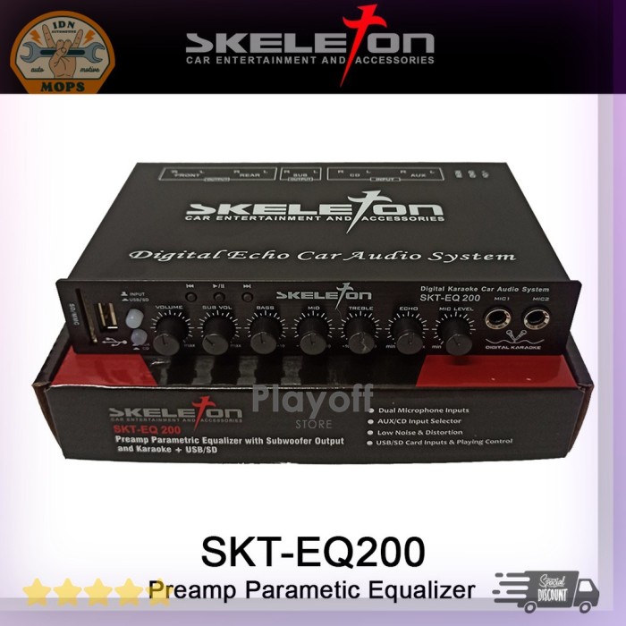 Unik Parametric Equalizer Karaoke Mobil Preamp Parametrik Skeleton Usb