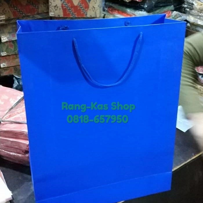 

Paperbag BIRU Bca XL karton Duplex Tebal