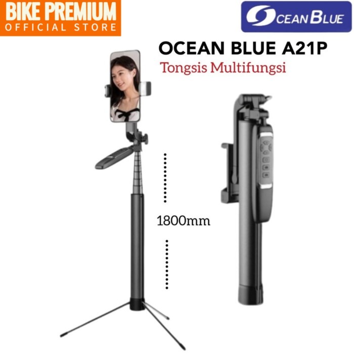 OCN A21P Tongsis Bluetooth Selfie Stick Tripod Gimbal Stabilizer Remot