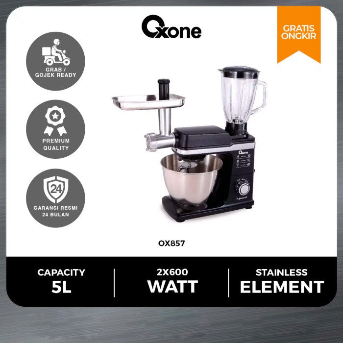 oxone ox857 proffesional mixer blender grinder daging tulang 5l [mutu terbaik]
