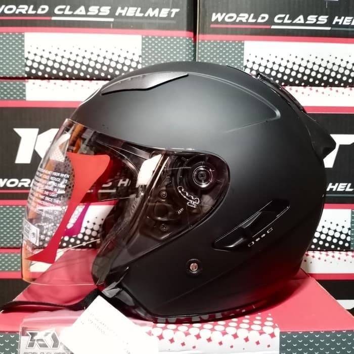Helm Kyt Galaxy Slide Black Doff Hitam Matt