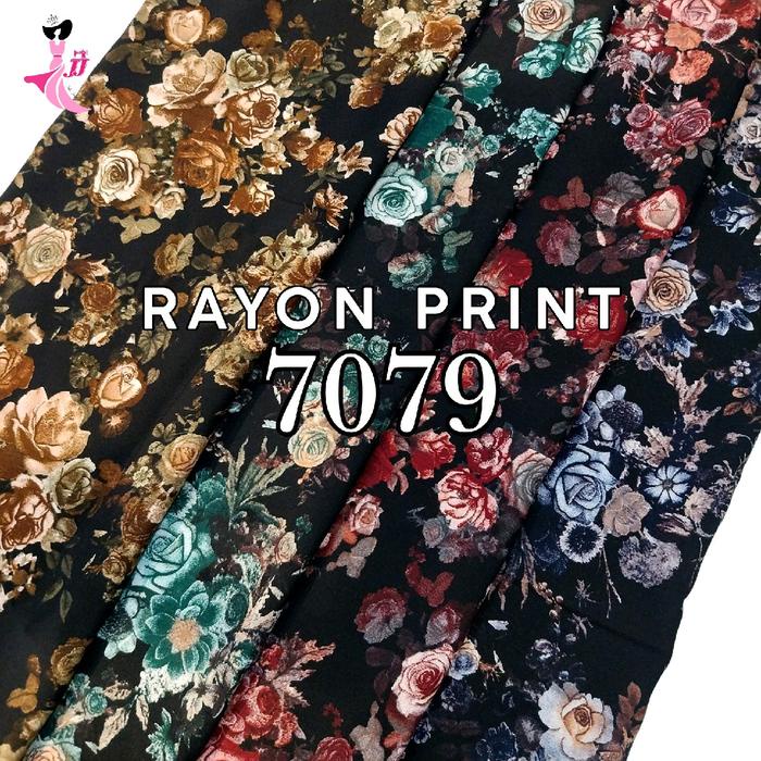 [7079] rayon viscose import 1.5 meter / viscose premium import / kain rayon print / rayon premium /