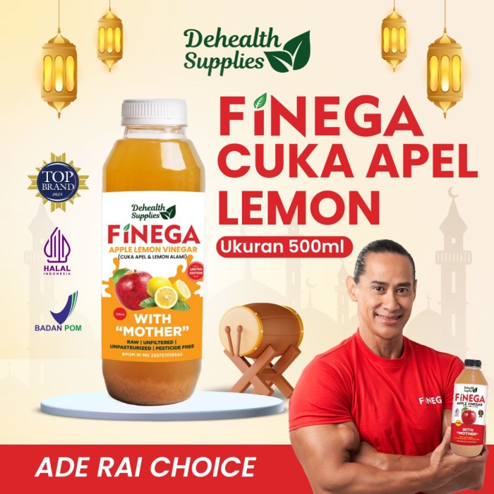 

FINEGA CUKA APEL LEMON 500ml plastik