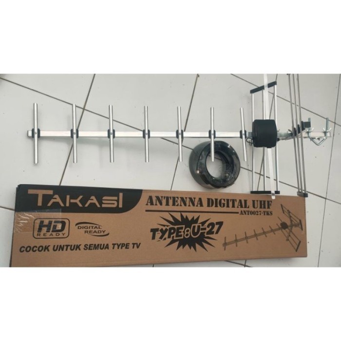 Antena TV Outdoor Digital Analog STB TANAKA U-27 KABEL 15M U27 LCD LED - TAKASI U-27
