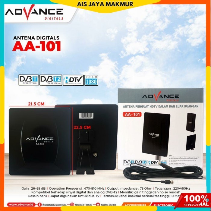 Antena tv led lcd digital advance AA101 luar dan dalam ruangan