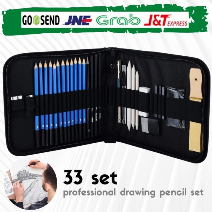 

FREE ONGKIR Termurah 33PCS/Set Pensil Pisau Penghapus dan Pensil Gambar untuk Keperluan Sekolah