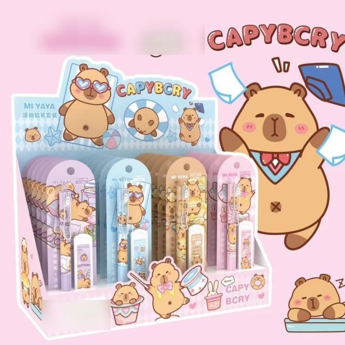 

TERPERCAYA NEW SALEEE GM - SET PENSIL MEKANIK DAN ISI PENSIL CAPYBARA 0.5MM PENSIL CETEK CAPYBARA