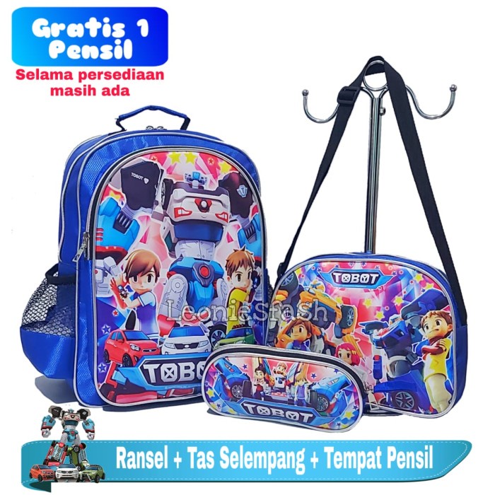 

MURAH Tas Anak Ransel 3in1- Tas Sekolah Anak SD Gratis Tas Dan Tempat Pensil