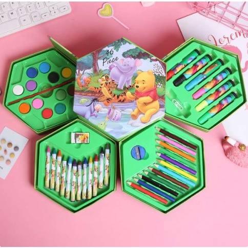 EKSLUSIF Paket Lengkap Crayon Krayon Pensil Warna Anak Sekolah Alat Mewarnai Lukis Gambar 1 Set