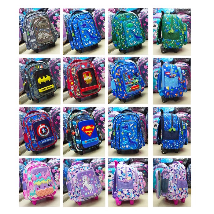 

TERBARU TAS TROLLEY ANAK SEKOLAH TK KANTUNG AJAIB KOTAK PENSIL DINO STAR 13