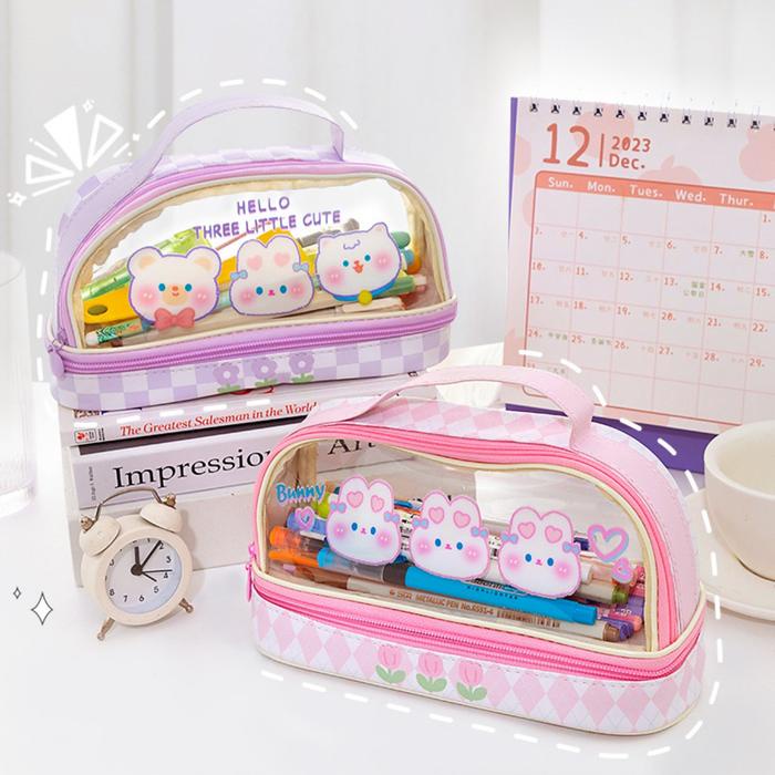 

SPECIAL Pre-Order COD Tempat Pensil Kapasitas Besar Bahan PVC Untuk Sekolah Dapat Menampung 70